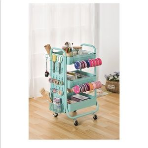 SOLD. Craft cart. [aqua]